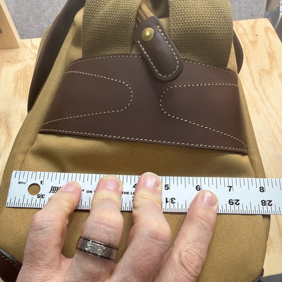 Billingham Camera Bag Khaki Canvas Leather Trim w Superflex Inserts Pouch - Picture 12 of 16